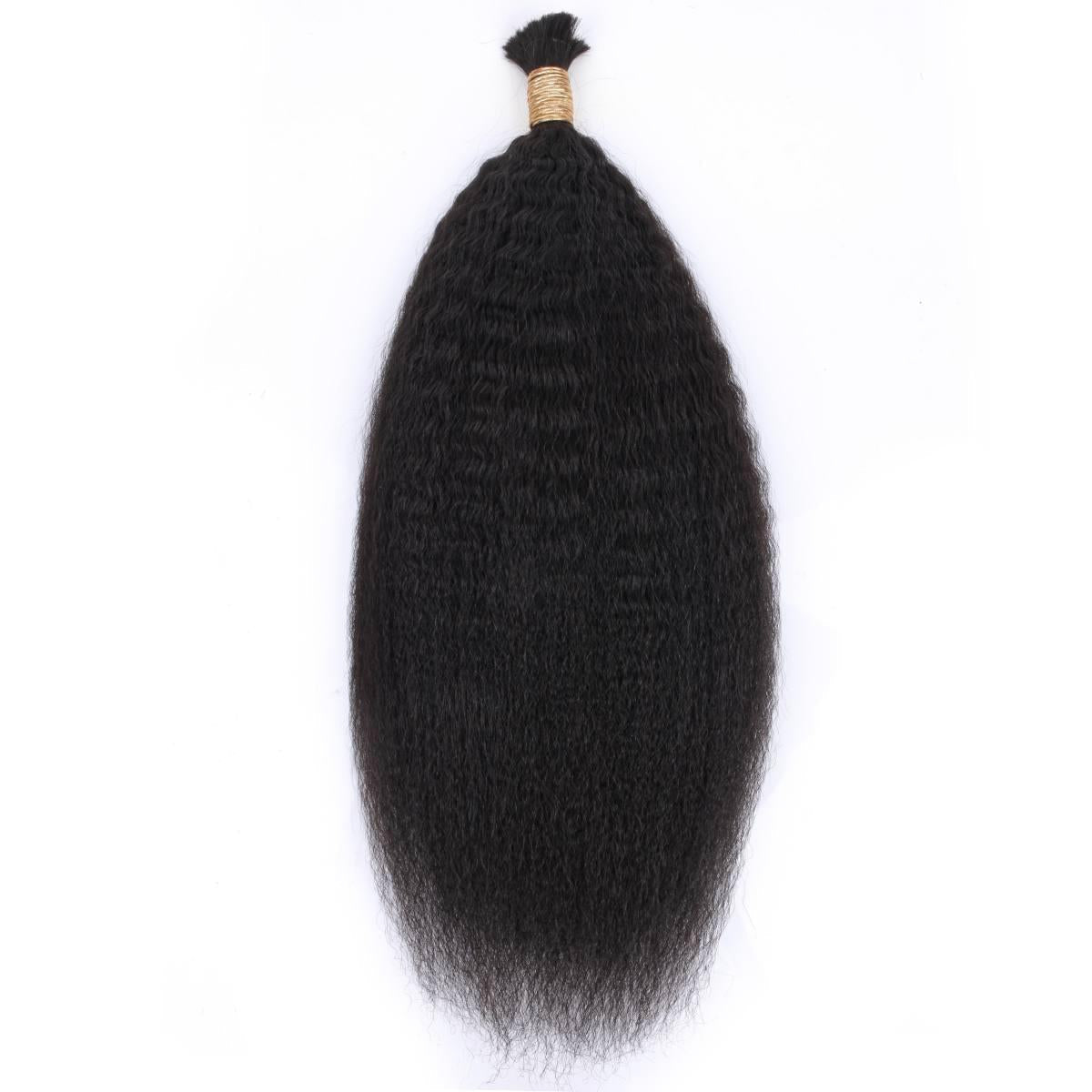 Kinky Straight Bulk Human Hair Extensions